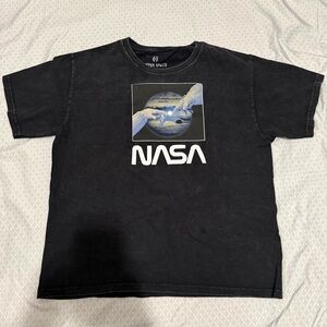 NASA Black Short Sleeve Kids Tee